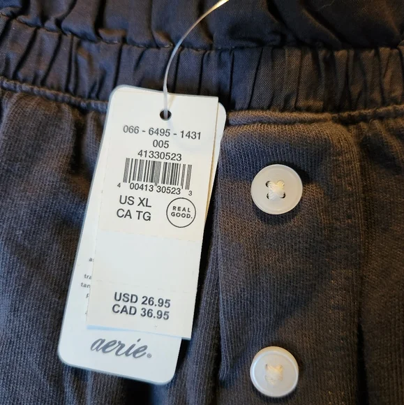 Aerie Cotton Mix Boxer Shorts XL- Smoked Gray - NWT - Picture 10 of 12